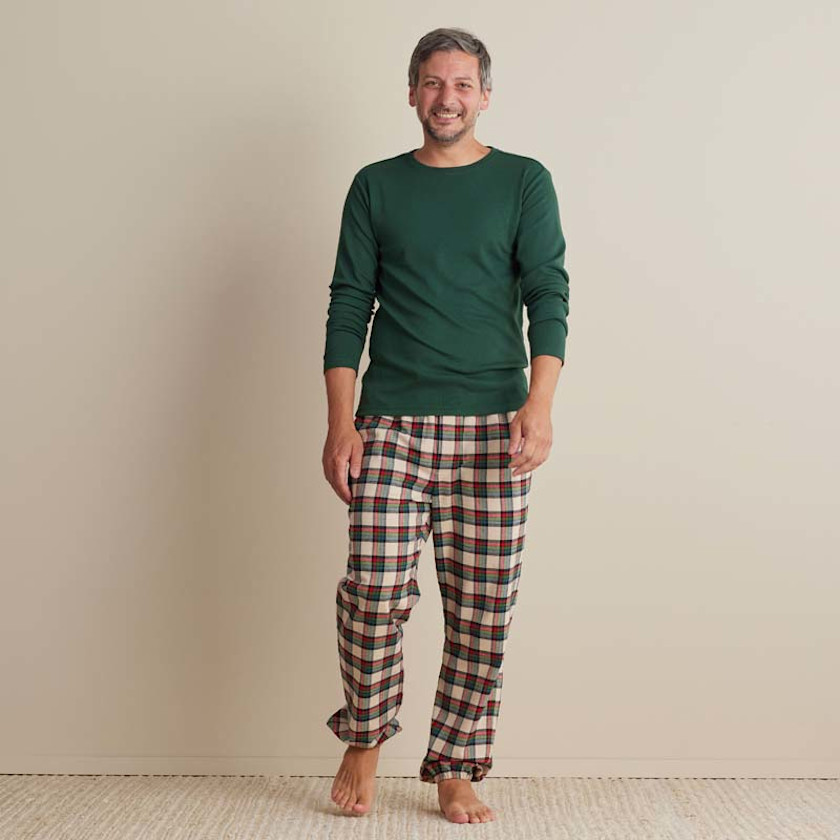 Family Flannel Men's Jogger Pants Pajama Set
