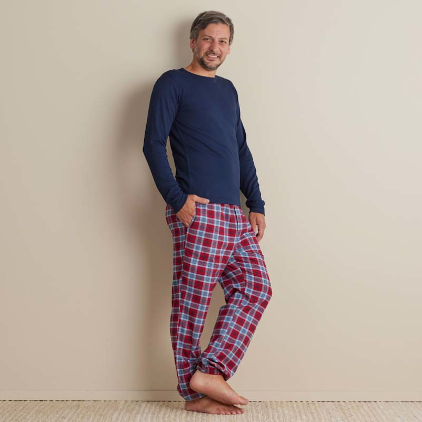 Family Flannel Men's Jogger Pants Pajama Set