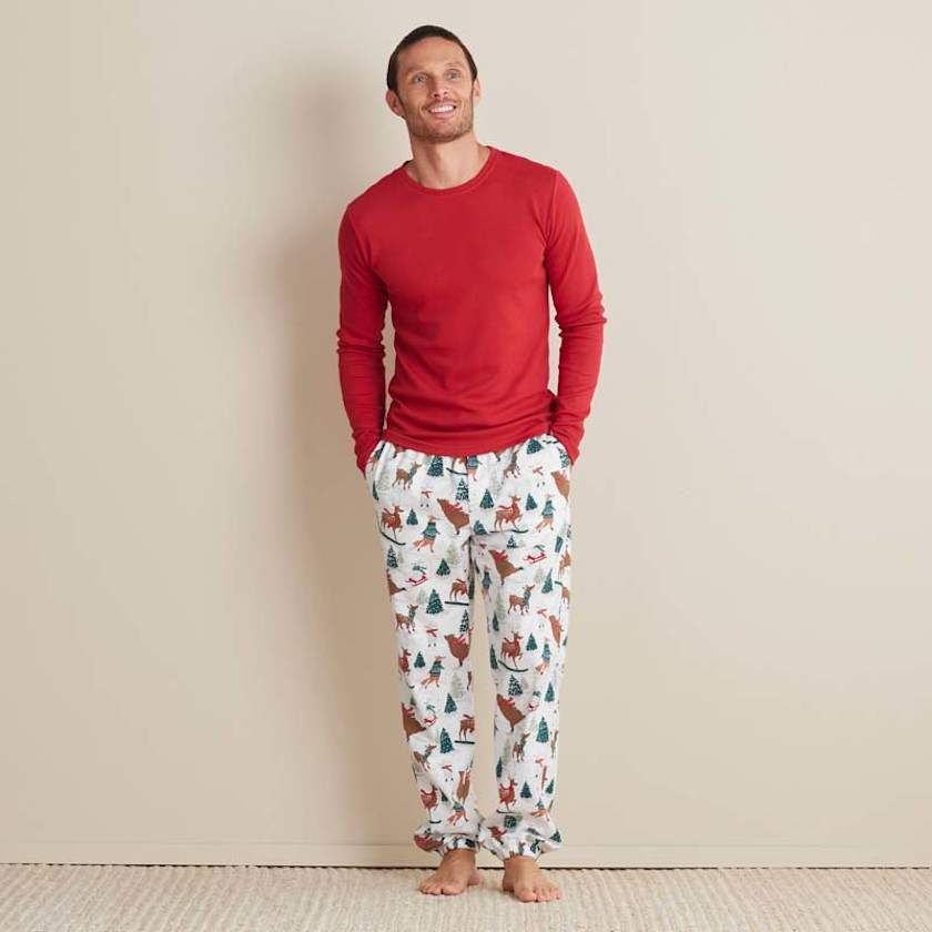 Family Flannel Men's Jogger Pants Pajama Set
