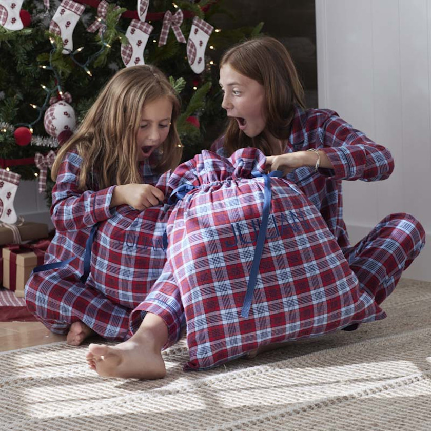 Flannel Holiday Gift Bag,Nantucket