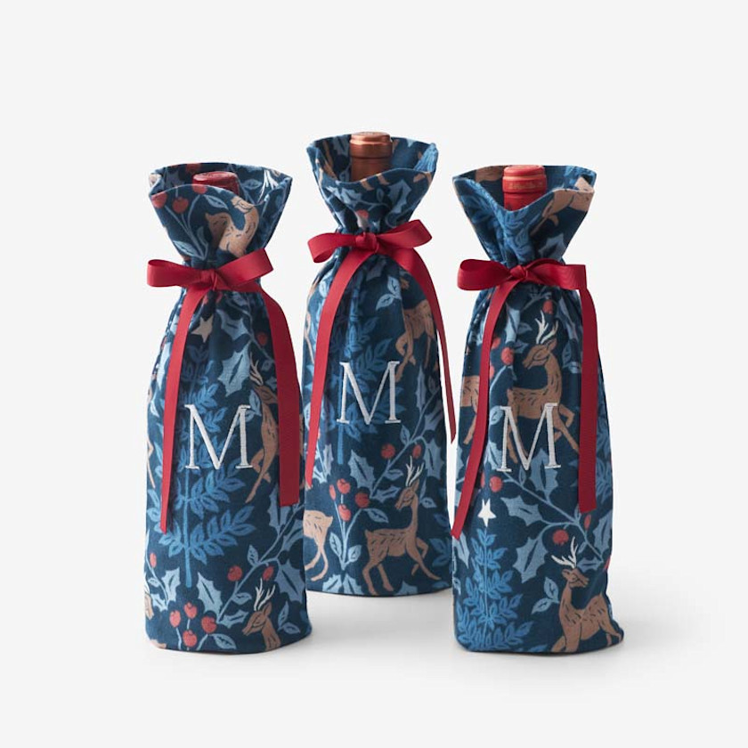 Flannel Wine Bags, Set of 3