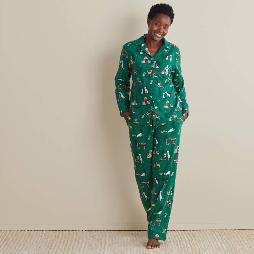Family Flannel Women's Button-Down Pajama Set