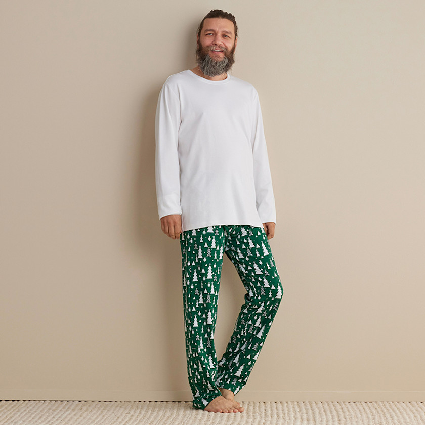 Family Printed Peruvian Cotton Men's Pajama Set