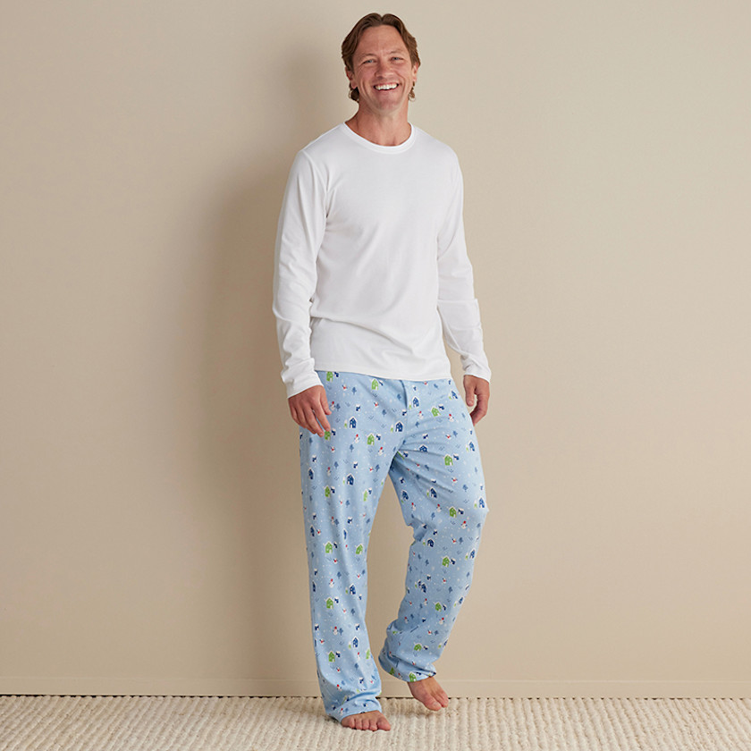 Family Printed Peruvian Cotton Men's Pajama Set