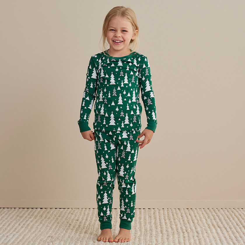 Family Printed Peruvian Cotton Kid's Pajama Set