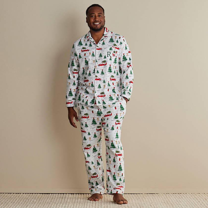 Family Flannel Men's Button-Down Pajama Set