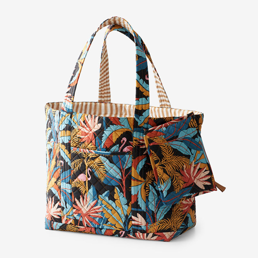 Quilted Cotton Print Tote Bag | The Company Store