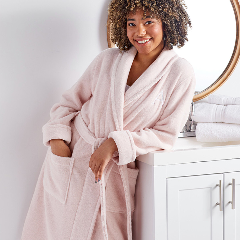 Women's Short Robe - Blush, XXL,Blush