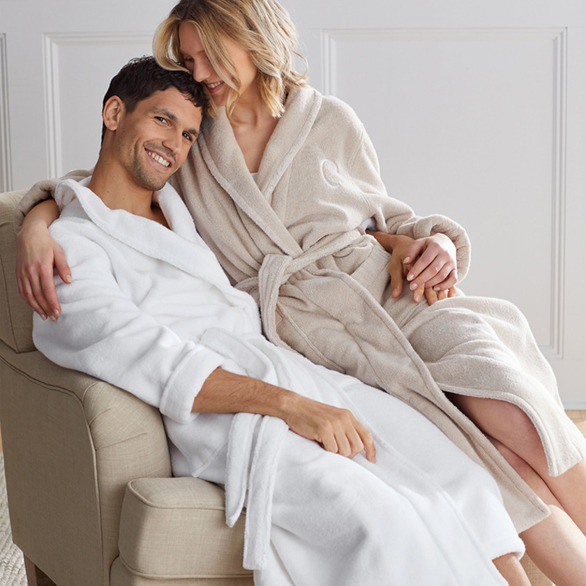 Men's Robe - White, XXL,White