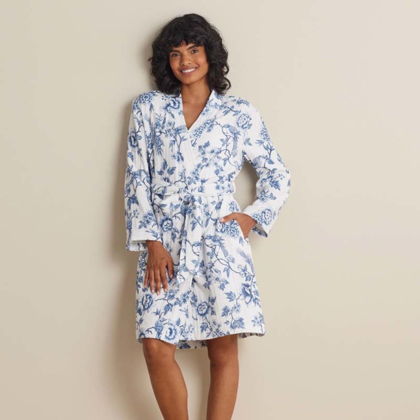 Textured Gauze Cotton Robe