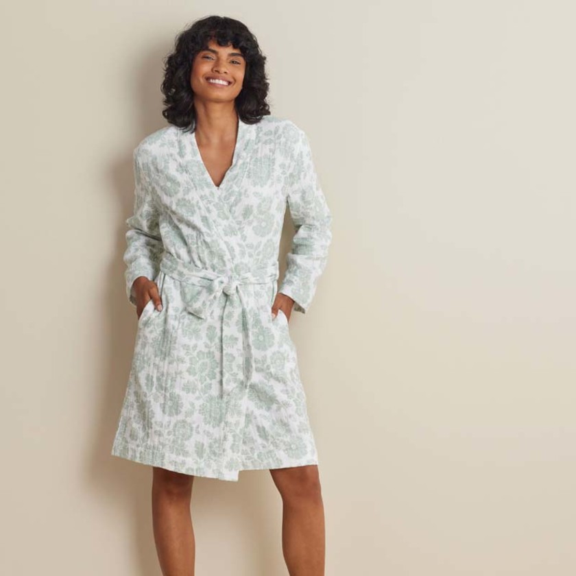 Textured Gauze Cotton Robe