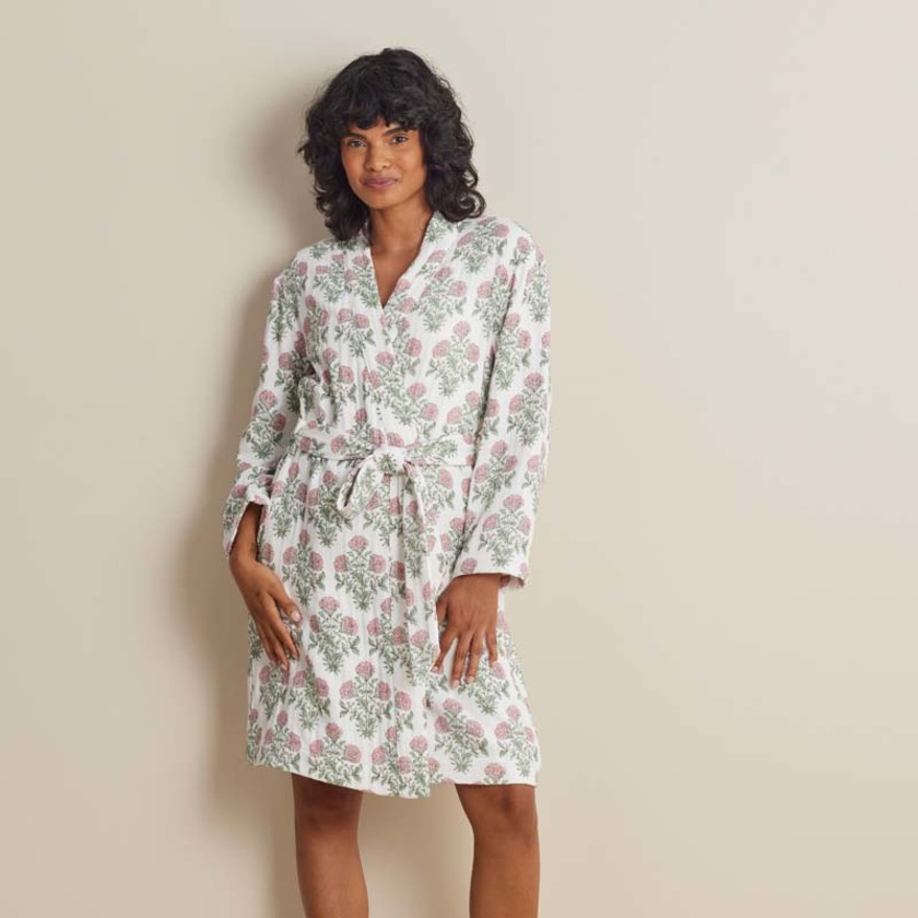 Textured Gauze Cotton Robe
