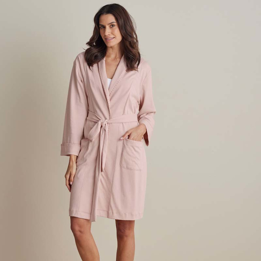 Peruvian Cotton Embroidered Women's Robe