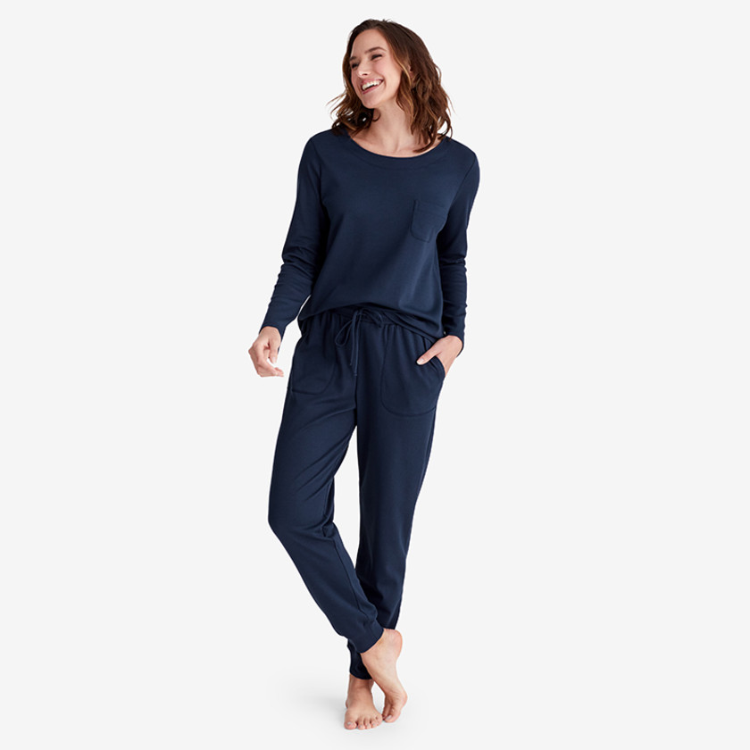 Pima Cotton Jogger Pants Pajama Set