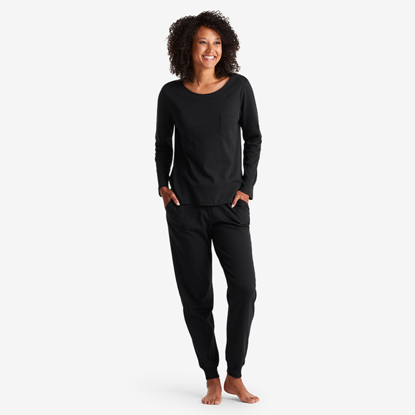 Pima Cotton Jogger Pants Pajama Set