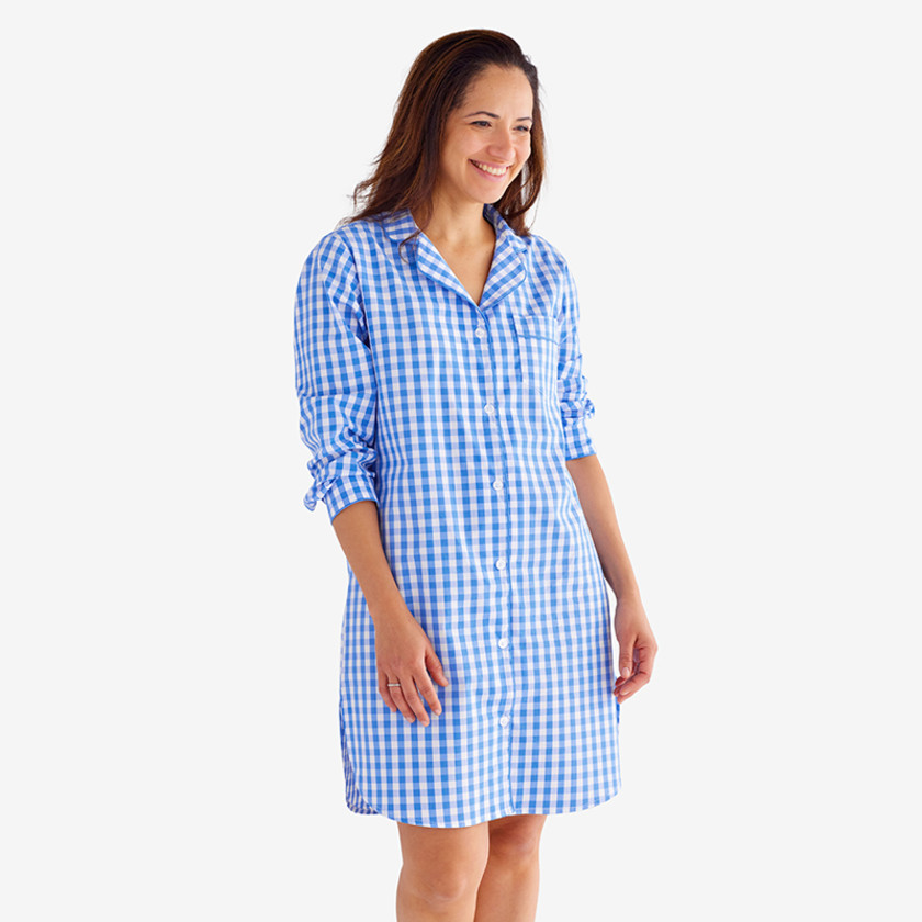 Womens Printed Cotton Poplin Nightshirt The Company Store