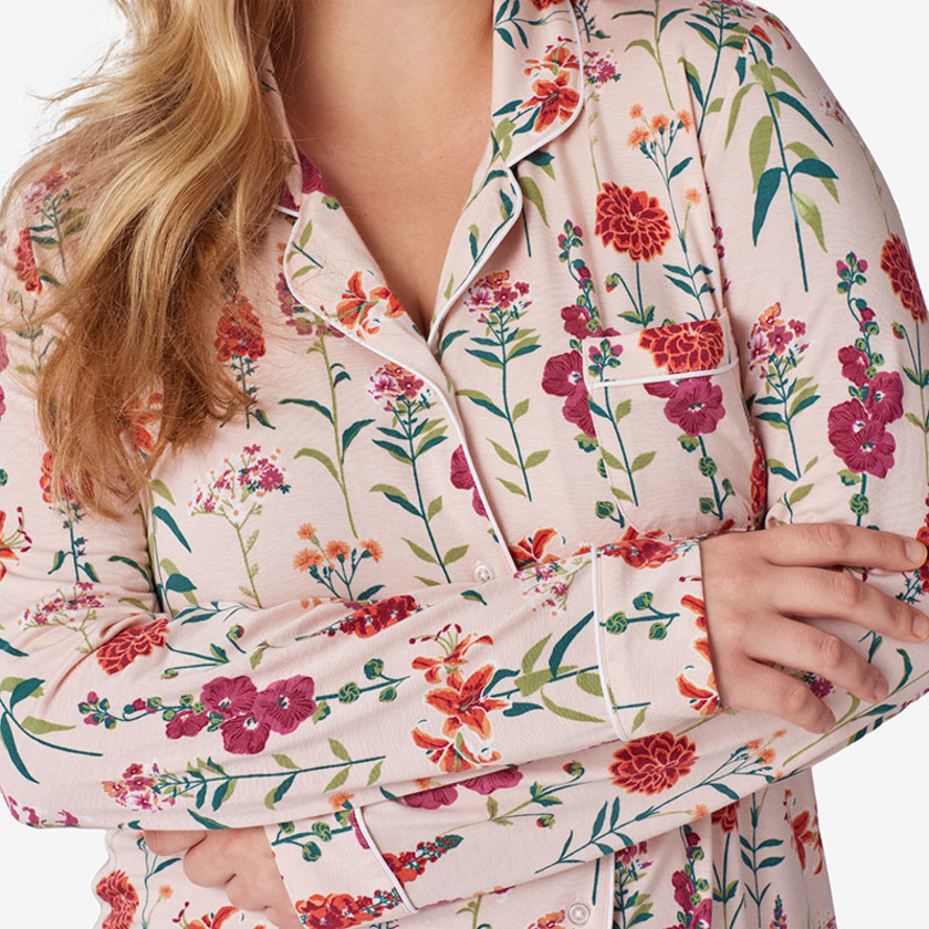 TENCEL™ Modal Jersey Knit Nightshirt - Floral Garden, L,Floral Garden