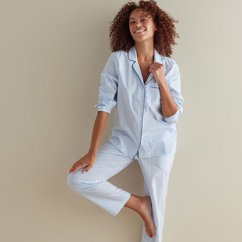 Printed Poplin Women's Pajama Set