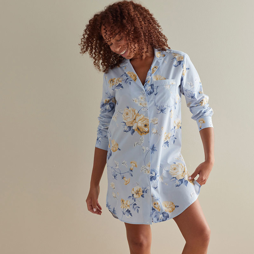 Printed Poplin Women's Nightshirt