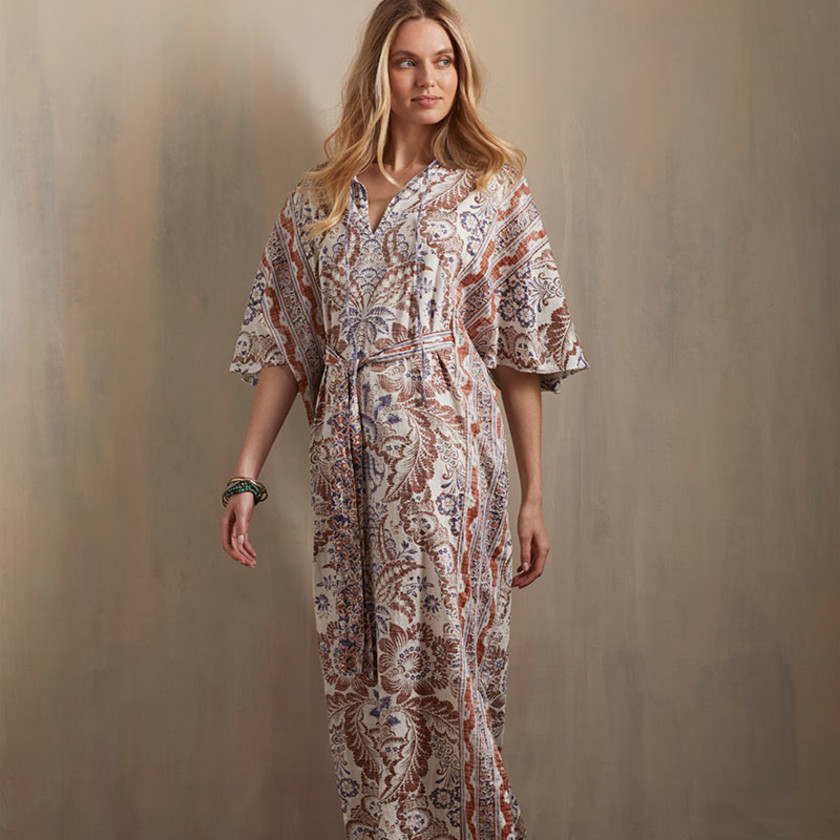 Women's Caftan - Damask, L/XL