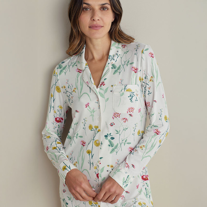 TENCEL™ Modal Jersey Knit Nightshirt - Botanical Floral, XXL,Botanical Floral