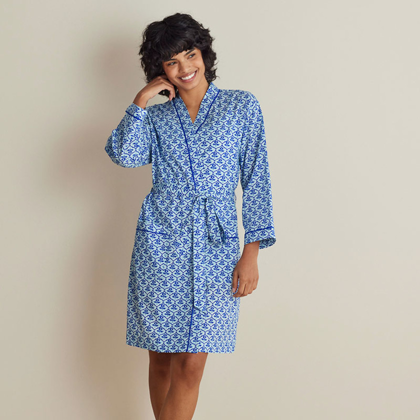 Printed Voile Women's Kimono Robe