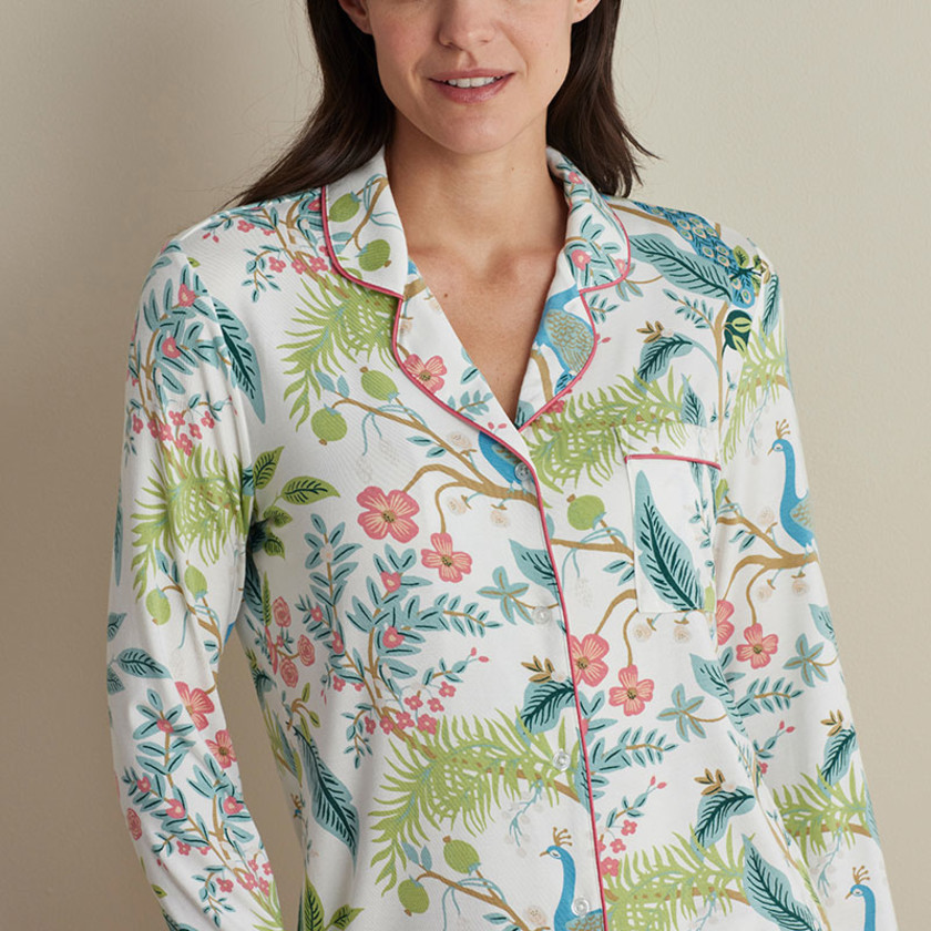 TENCEL™ Modal Jersey Knit Women's Pajama Set - Peacock, XXL,Peacock
