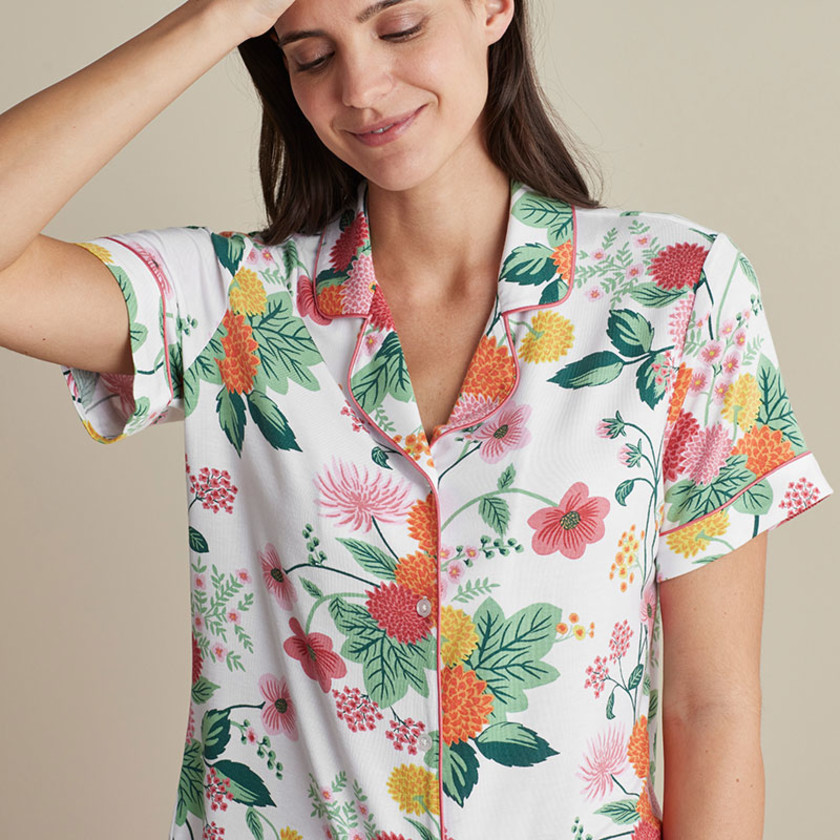 TENCEL™ Modal Jersey Knit Women's Short Set - Dahlia, XXL,Dahlia