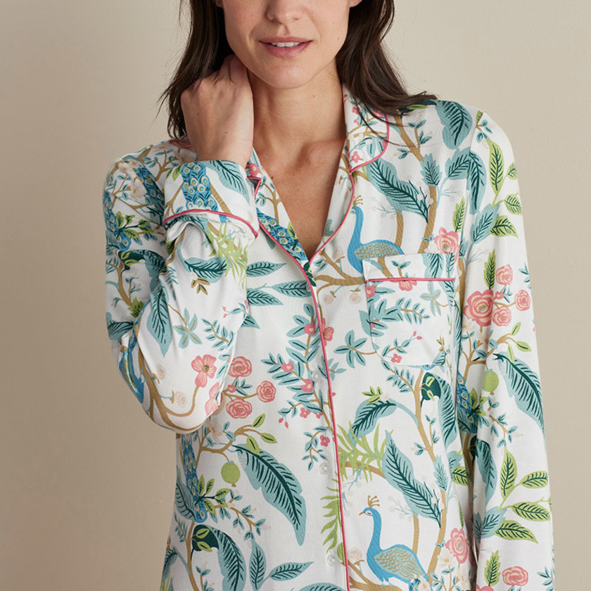 TENCEL™ Modal Jersey Knit Nightshirt - Peacock, XXL,Peacock