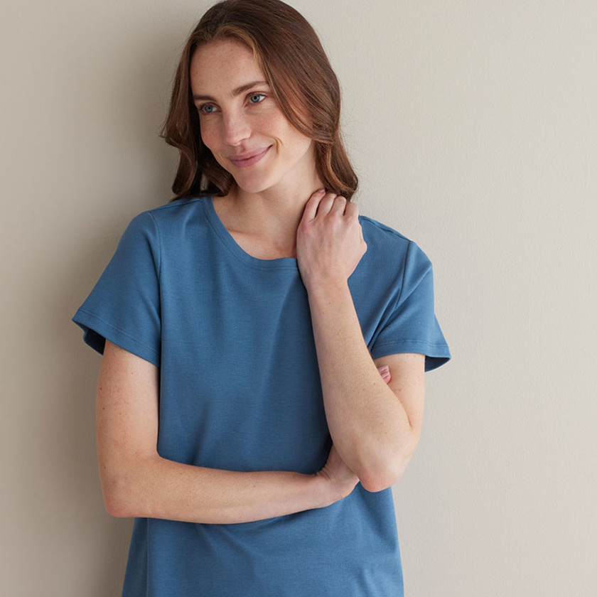 Pima Cotton Shorts Set - Blue Denim, XXL,Blue Denim