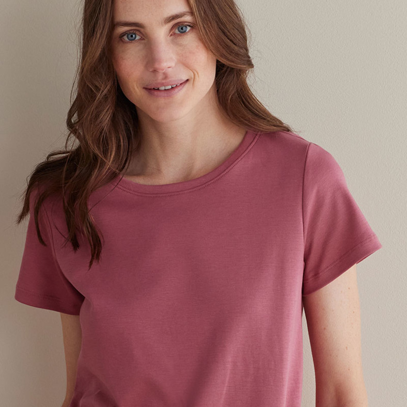 Pima Cotton Shorts Set - Dusty Rose, XXL,Dusty Rose