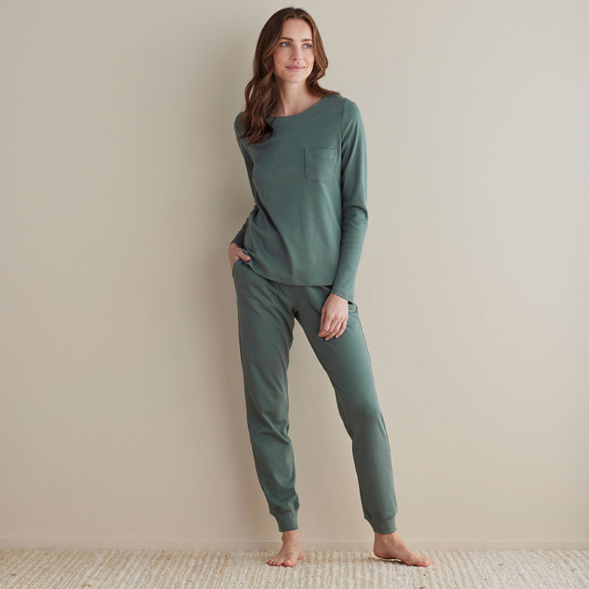 Pima Cotton Jogger Pant PJ Set | The Company Store