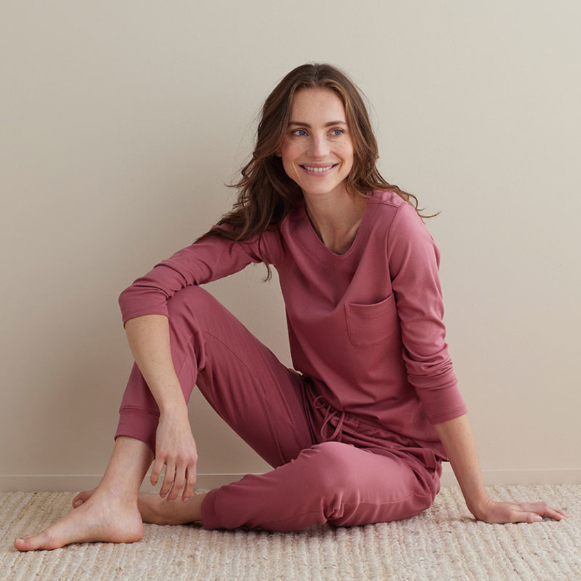 Pima Cotton Jogger Pants Pajama Set