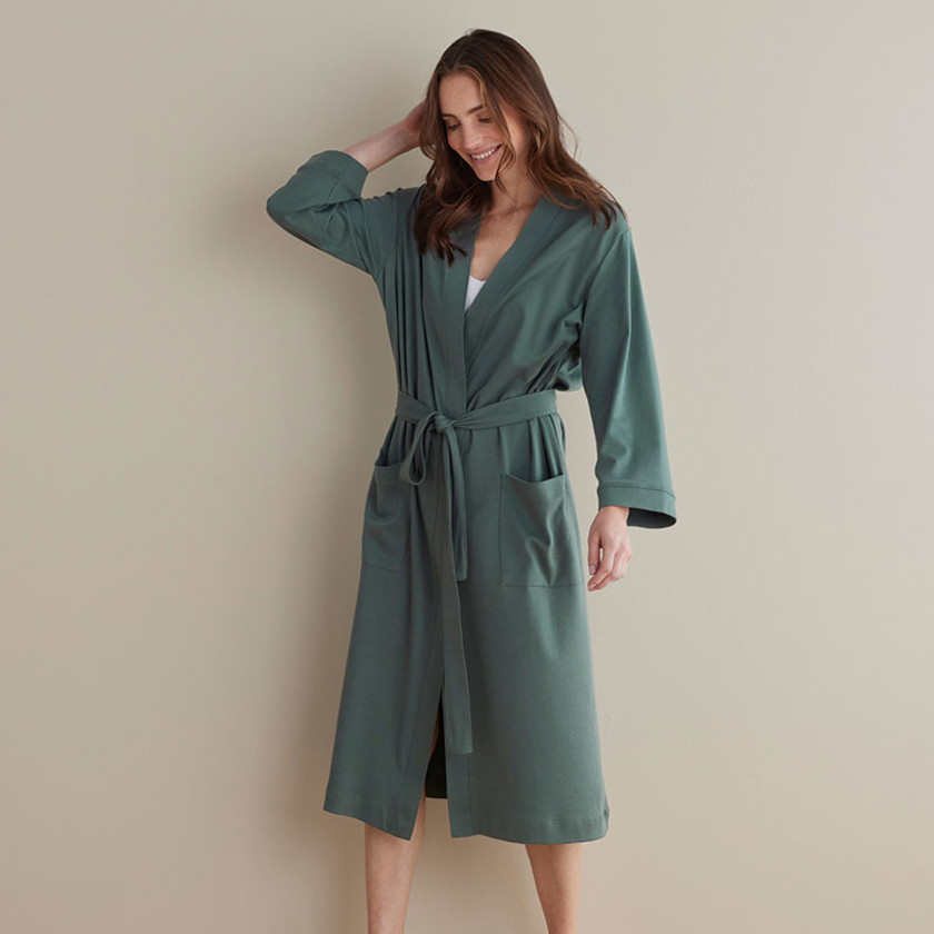 Pima Cotton Kimono Robe