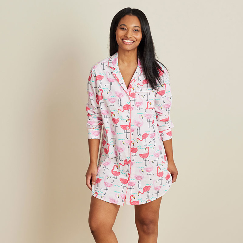 Printed Poplin Women's Nightshirt