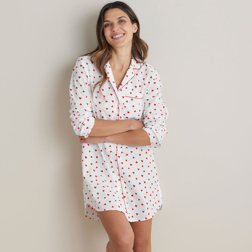 Printed Poplin Women's Nightshirt