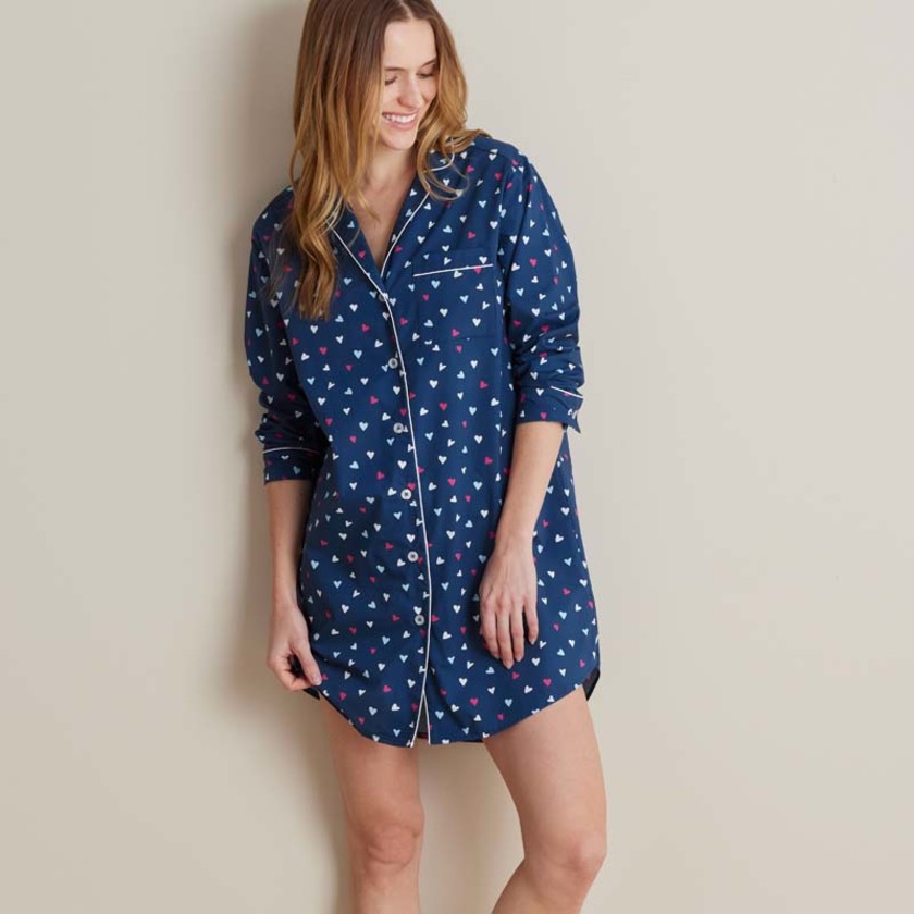 Printed Poplin Women's Nightshirt
