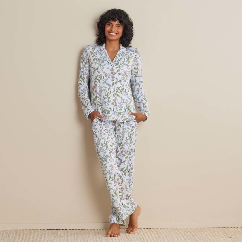 TENCEL™ Modal Jersey Knit Women's Button-Down Pajama Set
