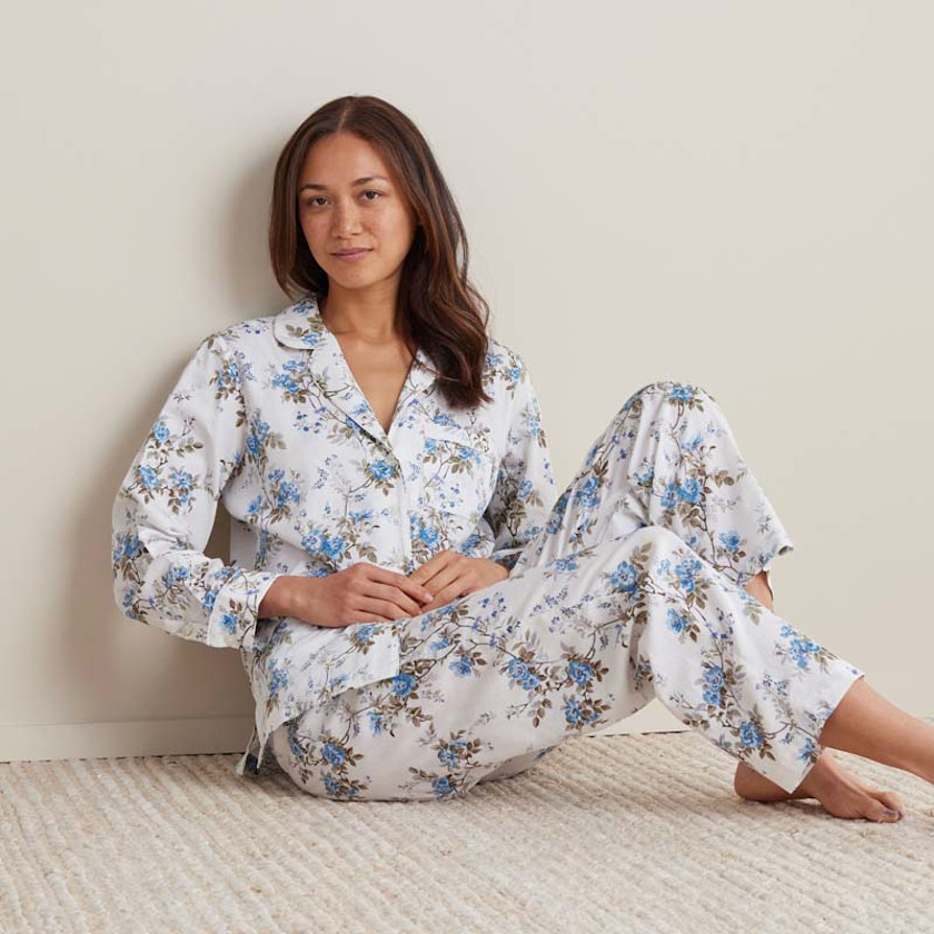 Printed Women's Button-Down Pajama Set - Havati, XXL,Havati