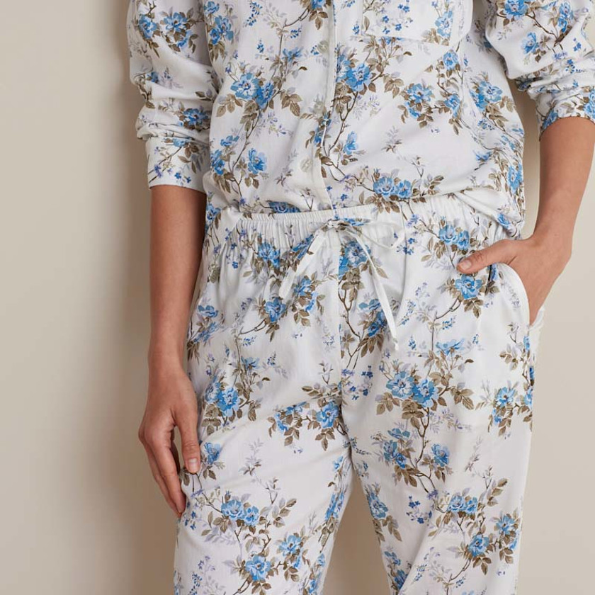 Printed Women's Button-Down Pajama Set - Havati, XXL,Havati
