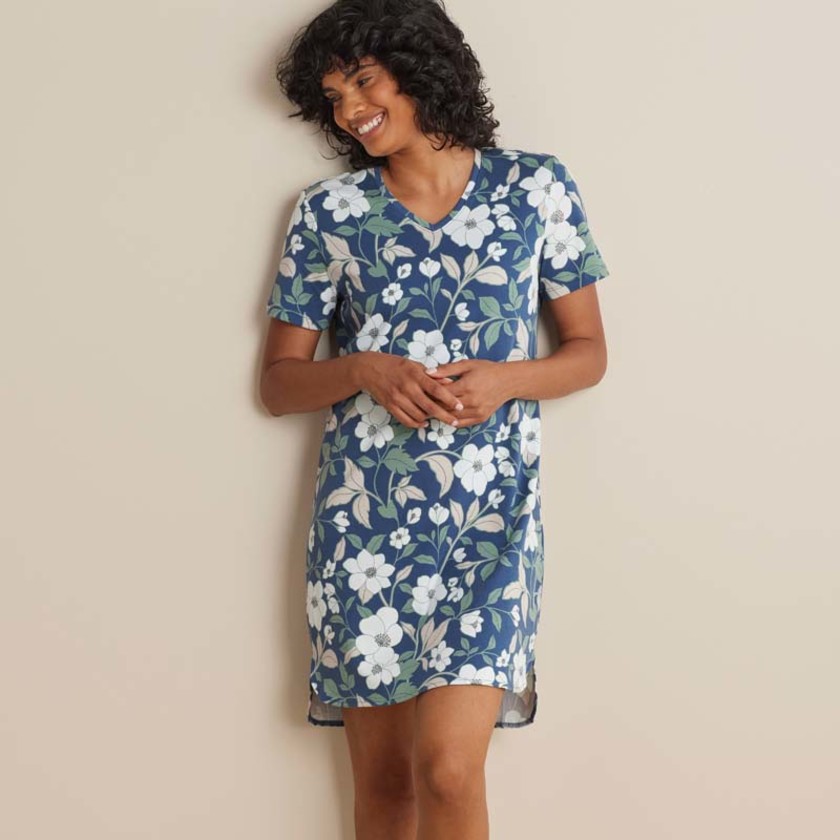 Printed Pima Cotton Women's Nightshirt
