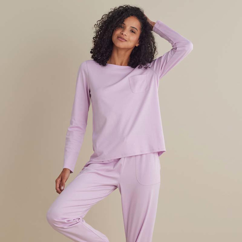 Pima Cotton Women's Jogger Pants Pajama Set