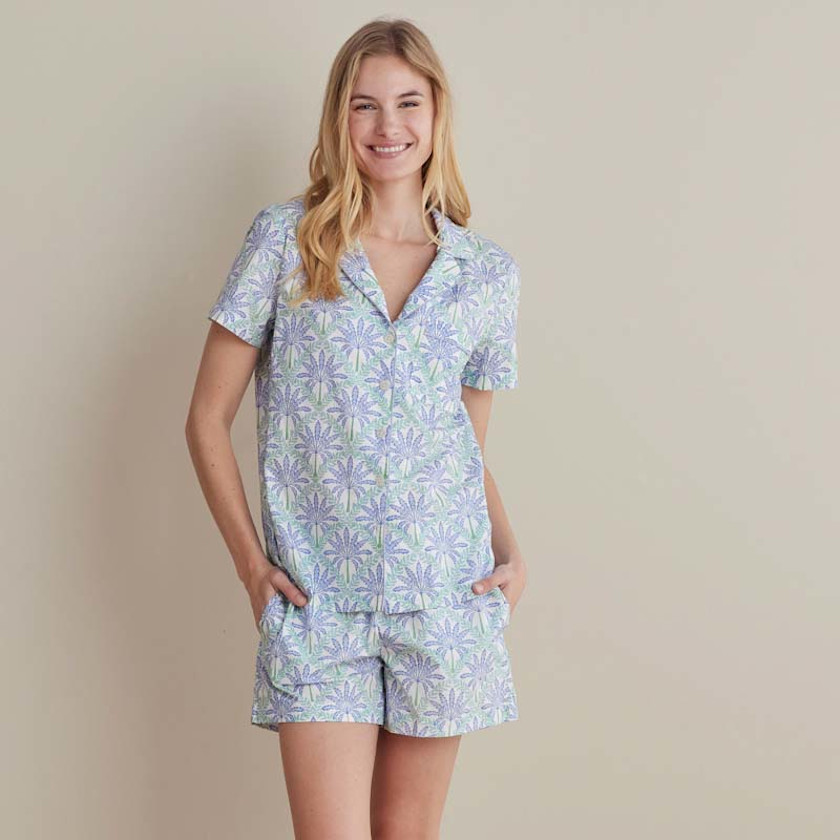Printed Poplin Women's Shorts Set