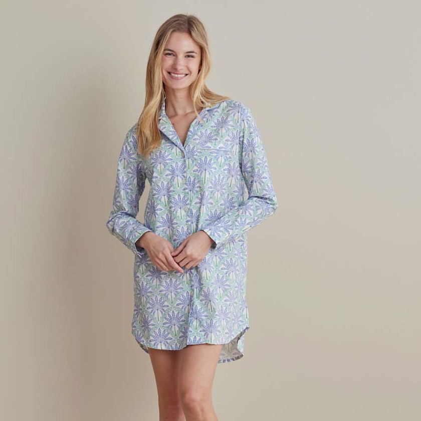 Printed Poplin Women's Nightshirt