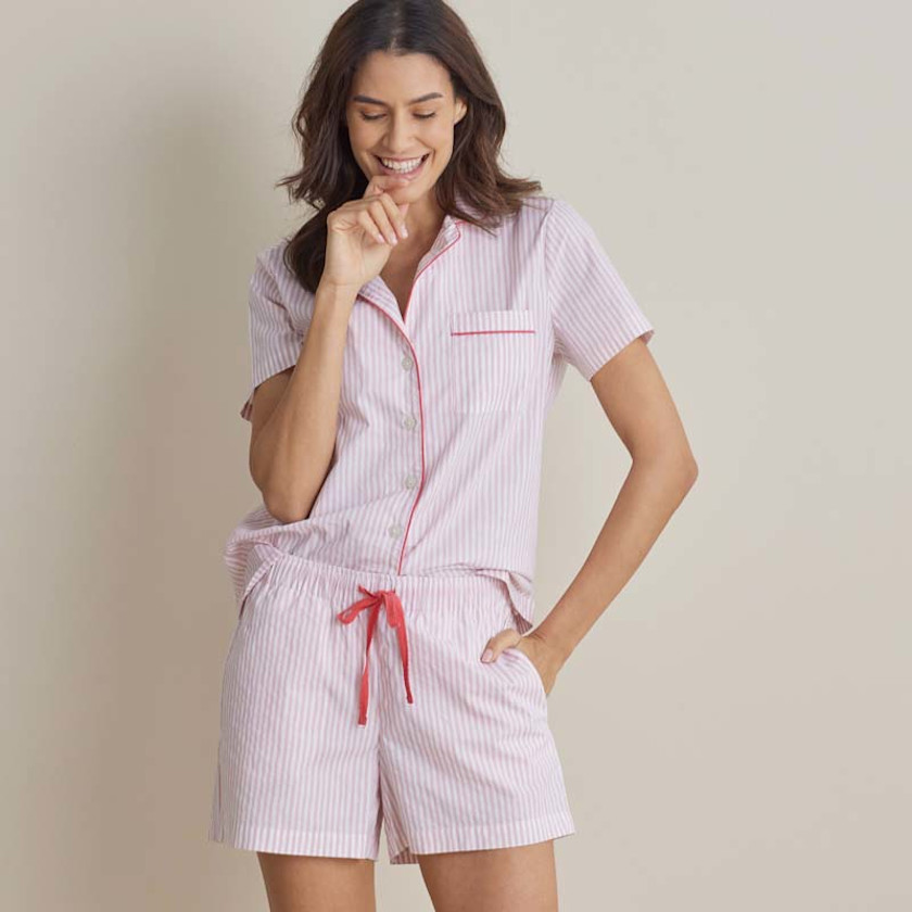 Printed Poplin Women's Shorts Set