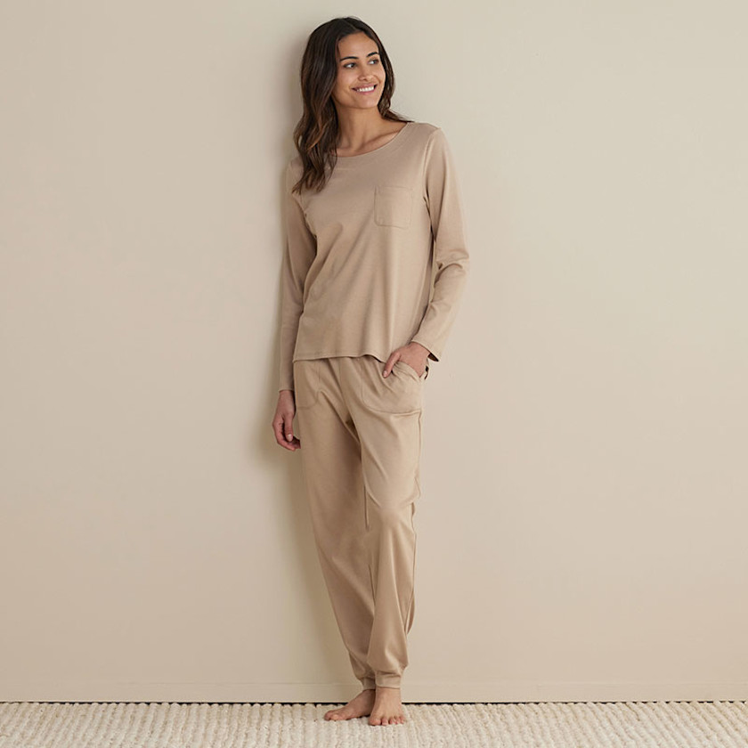 Pima Cotton Women's Jogger Pants Pajama Set