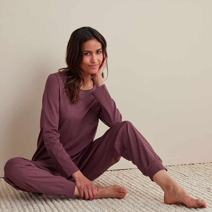 Pima Cotton Women's Jogger Pants Pajama Set