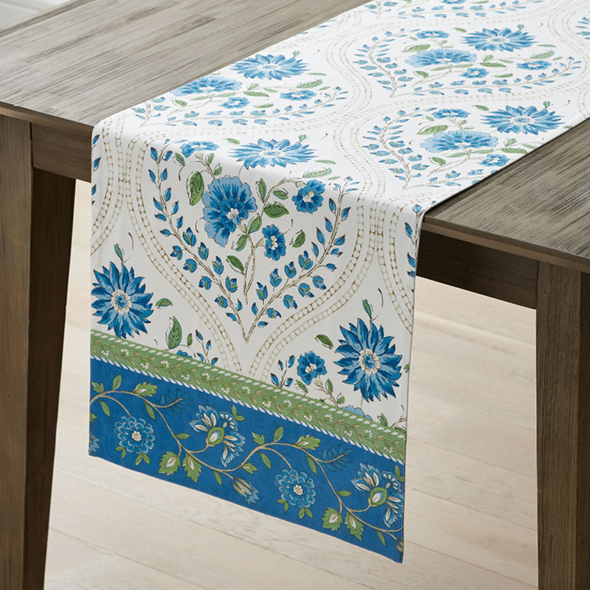 Garden Floral Cotton Table Runner