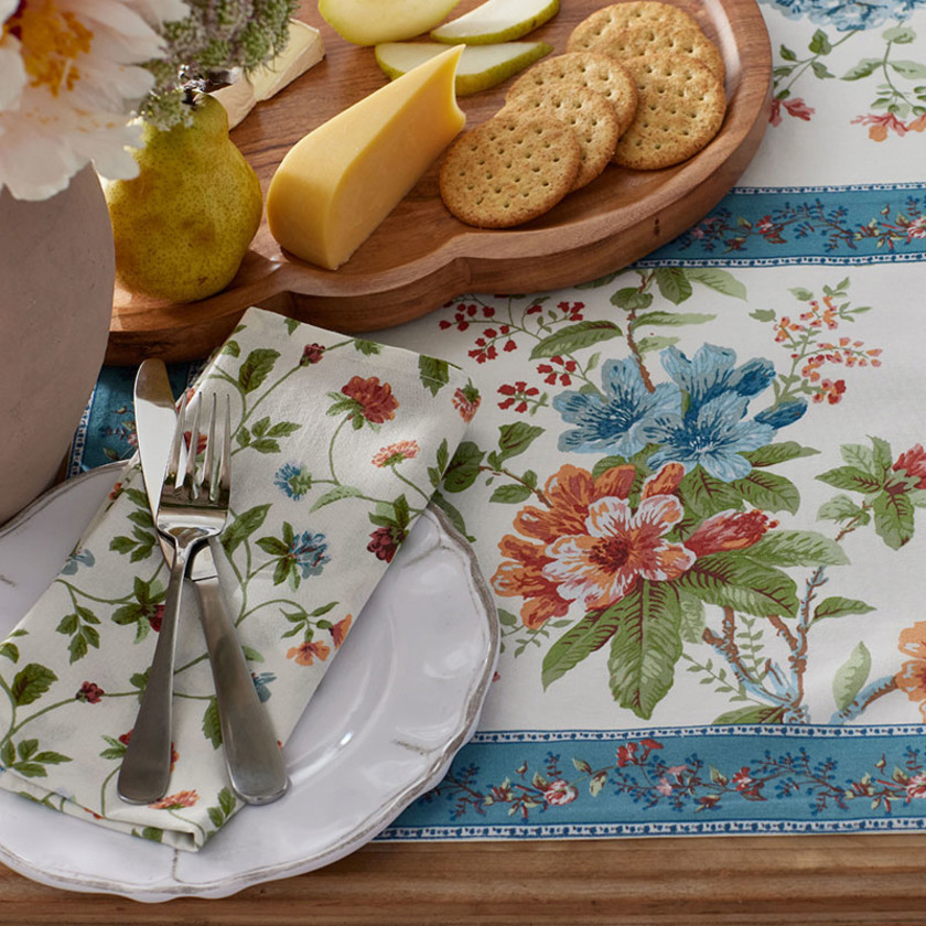 Garden Floral Cotton Napkins, Set of 4 - Aster,Aster