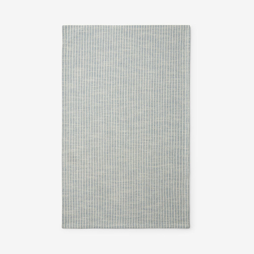 Textured Stripe Tea Towel - Teal Blue